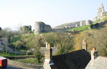Corfe Castle from Train